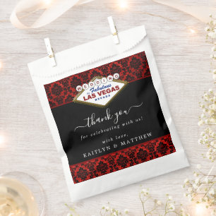 The Glitter Damask Las Vegas Wedding Collection Favour Bag