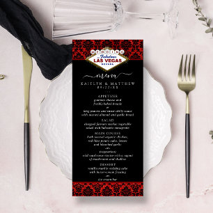 The Glitter Damask Las Vegas Wedding Collection Menu