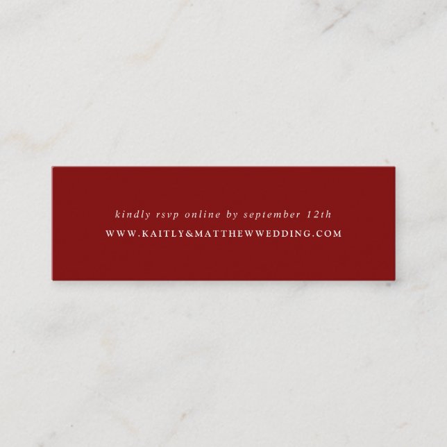 The Glitter Damask Las Vegas Wedding Collection Mini Business Card (Front)