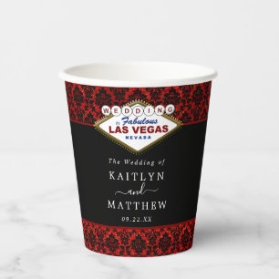 The Glitter Damask Las Vegas Wedding Collection Paper Cups