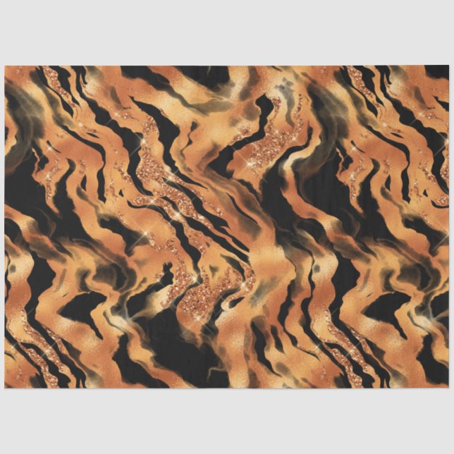 The Glitter Tiger Series Design #4 Tissue Paper (Front)