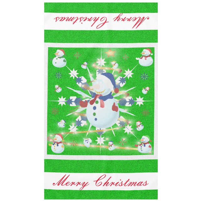 The Glittery Christmas Snowman - Tablecloth (Front)