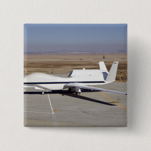 The Global Hawk unmanned aircraft 2 Inch Square Button