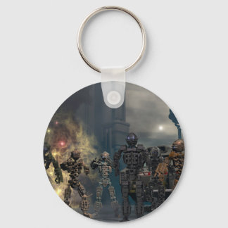 the glorious seven robots b keychain