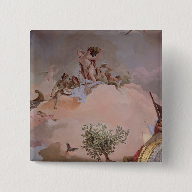 The Glory of Spain IV 2 Inch Square Button (Front)