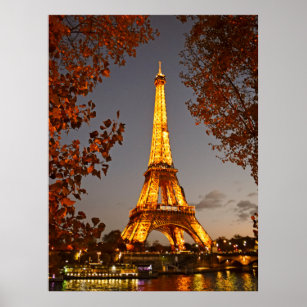 The Glow of Nighttime at the Eiffel Tower - Paris Poster