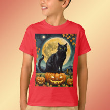 The Glowing Eyes of Halloween Kid's T Shirt