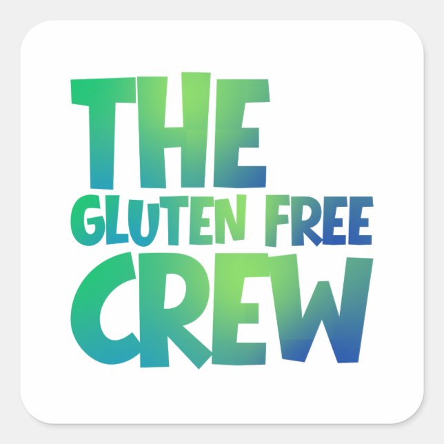 The Gluten Free Crew Square Sticker (Front)