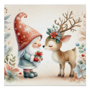 The Gnome And The Reindeer Poster