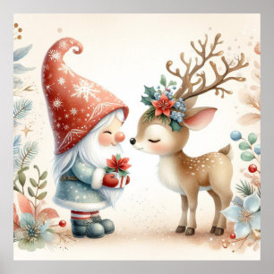 The Gnome And The Reindeer Poster