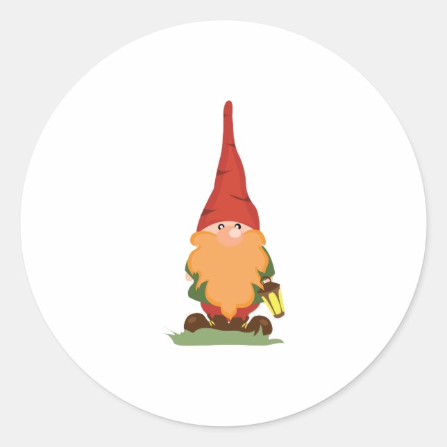 The Gnome Classic Round Sticker (Front)
