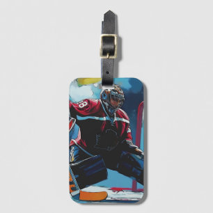 The Goaltender - Ice Hockey Goalie T-Shirt Luggage Tag