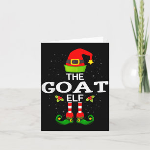 The Goat Elf Christmas Family Matching Pajama  Card