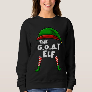 The Goat Elf Family Christmas Group Matching Pj Sweatshirt