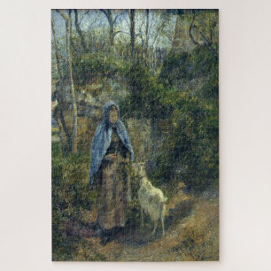 The Goat Girl (1881) by Camille Pissarro Jigsaw Puzzle