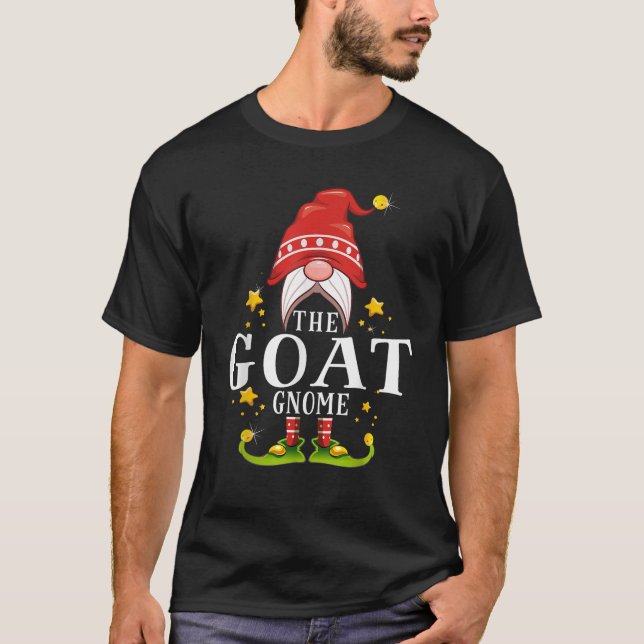 The Goat Gnome Christmas Matching  T-Shirt (Front)