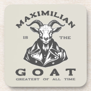 The GOAT (Greatest Of All Time) With Your Name Coaster