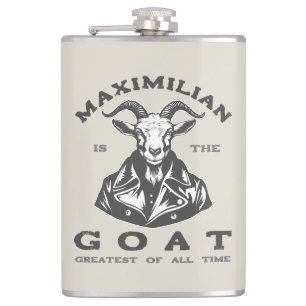 The GOAT (Greatest Of All Time) With Your Name Hip Flask