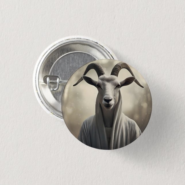 The Goat Shepard, 1 Inch Round Button (Front & Back)
