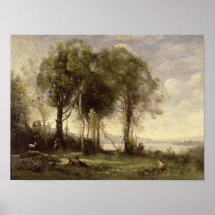 The Goatherds of Castel Gandolfo, 1866 Poster