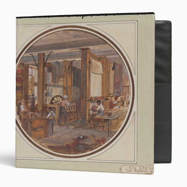 The Gobelins Workshop, 1840 Binder (Front/Inside)