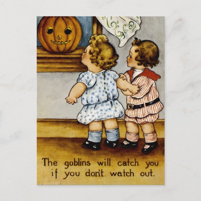 The Goblins Will Catch You! Postcard (Front)
