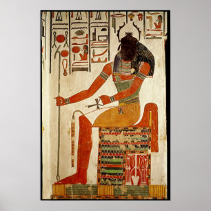 The god, Khepri, from the Tomb of Nefertari Poster
