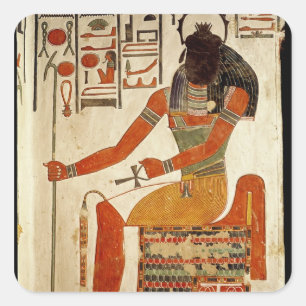 The god, Khepri, from the Tomb of Nefertari Square Sticker