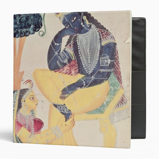 The God Krishna with his mortal love, Radha Binder (Front/Inside)