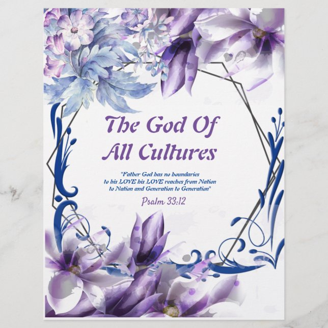 The God of All Cultures Watercolor Paper (Front)