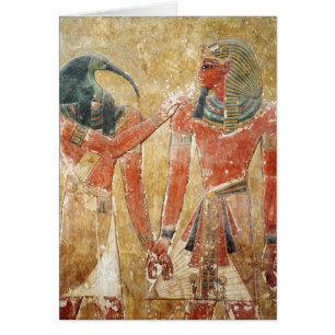 The god Thoth with Seti I  in the Tomb of Seti