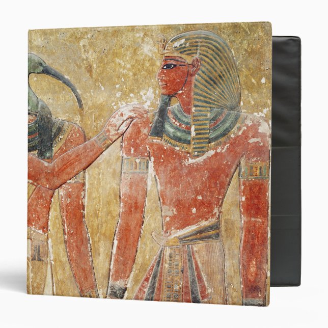The god Thoth with Seti I  in the Tomb of Seti Binder (Front/Inside)
