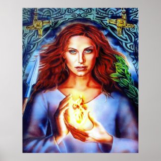 The Goddess Brigit by Lisa Iris Poster