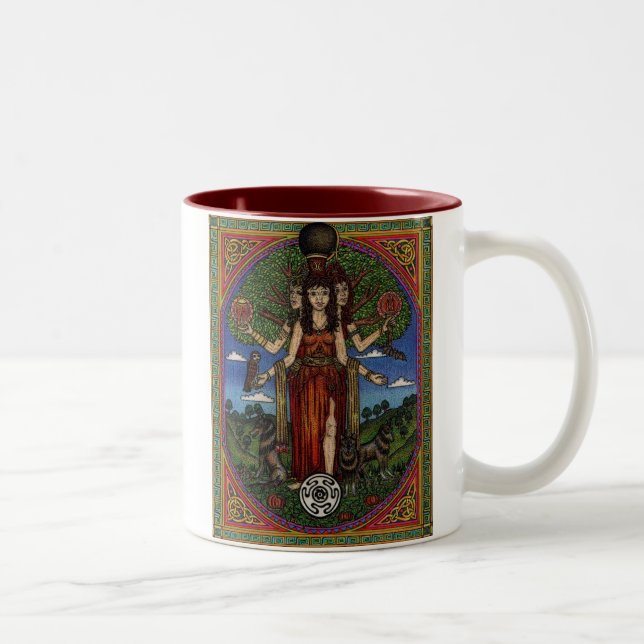 the goddess hecate (image and synbols) 001 t, g... Two-Tone coffee mug (Right)