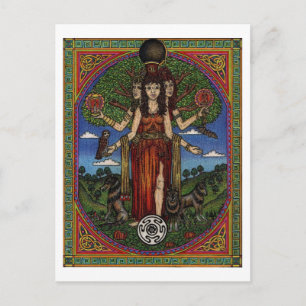 the goddess hecate (image and synbols) 001 t, gift postcard