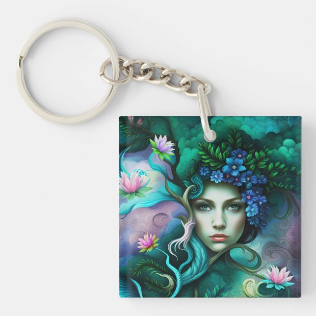 The Goddess of Forest Keychain (Front)