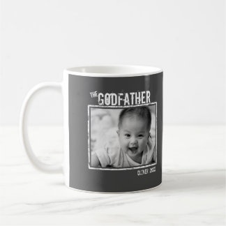 The Godfather | Personalized Photo and Name Grey Coffee Mug