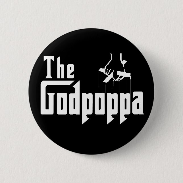 The Godpoppa Fun Father's Day Apparel 2 Inch Round Button (Front)