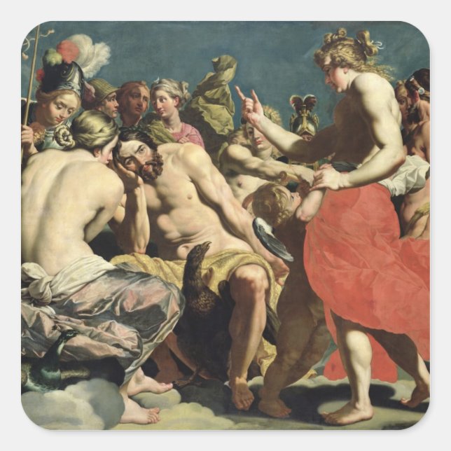 The Gods of Olympus Square Sticker (Front)