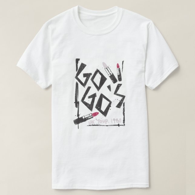 The GoGos  UK 1980 Tour  T-Shirt (Design Front)