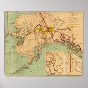 The Gold and Coal Fields of Alaska Poster