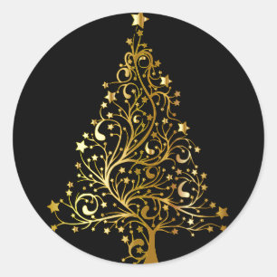 The Gold Christmas Tree Sticker