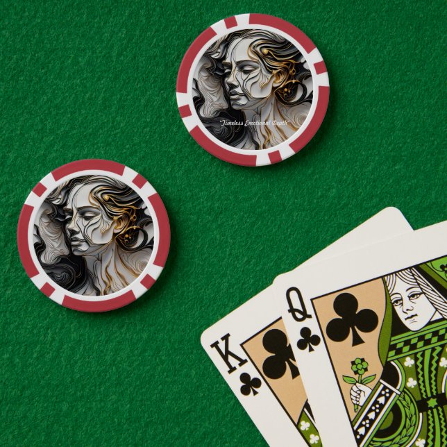 "The Gold Emotive Touch" Poker Chips (Poker Table (Double))