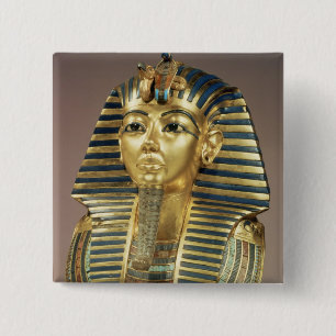 The gold funerary mask, from tomb of 2 inch square button