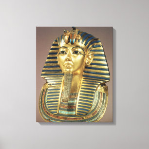 The gold funerary mask, from tomb of canvas print