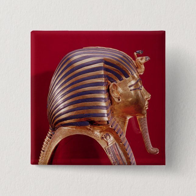 The gold mask, from the Treasure of 2 Inch Square Button (Front)