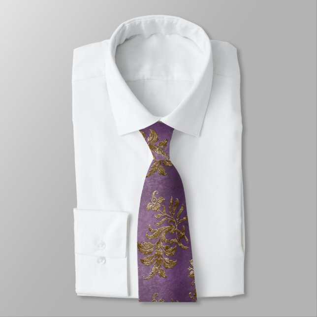 The Gold Velvet  Series Design 2 Tie (Tied)