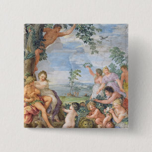The Golden Age (fresco) 2 Inch Square Button