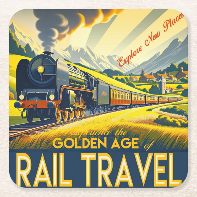 The Golden Age Square Paper Coaster (Front)