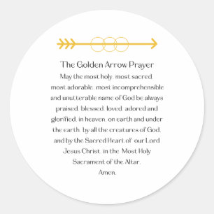 The Golden Arrow Prayer Round Sticker